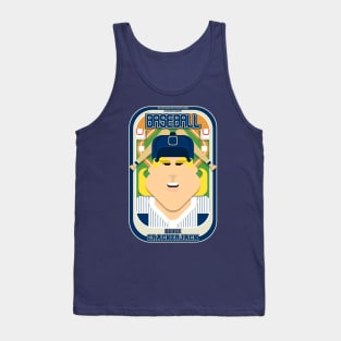 Baseball Blue Pinstripes - Deuce Crackerjack - Hazel version Tank Top